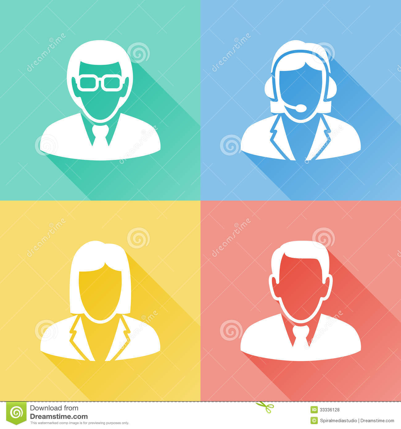 Business Flat Icons People