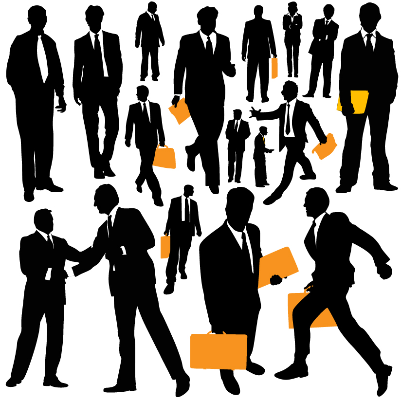Business People Silhouette Vector Free