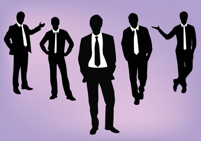 Business People Silhouette Vector