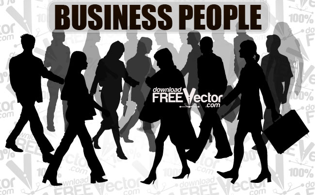 Business People Silhouette Vector