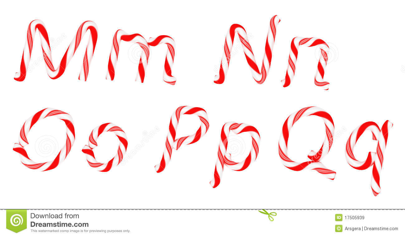Candy Cane Letter Font