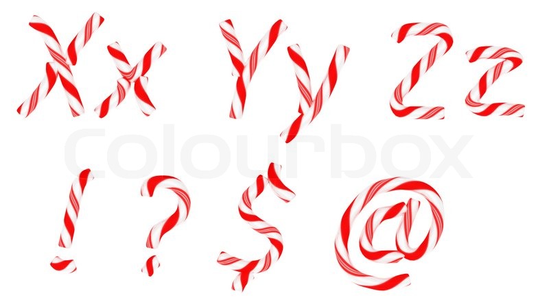 Candy Cane Letter Font