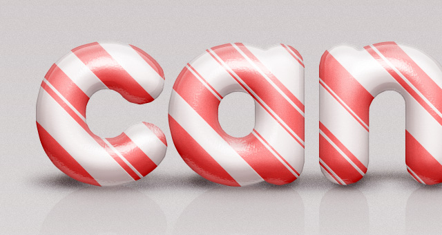 Candy Cane Text Effect