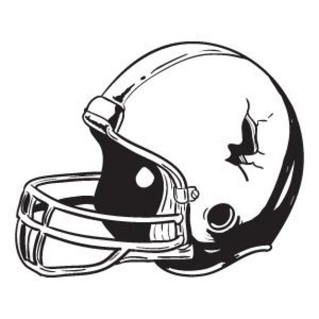 Cartoon Football Helmet