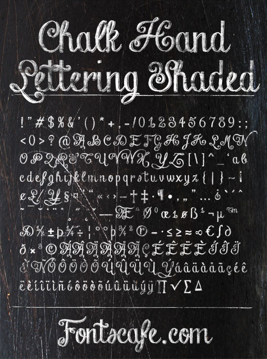 Chalk Hand Lettering Font Chalk Hand Lettering Font