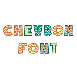 Chevron Embroidery Font