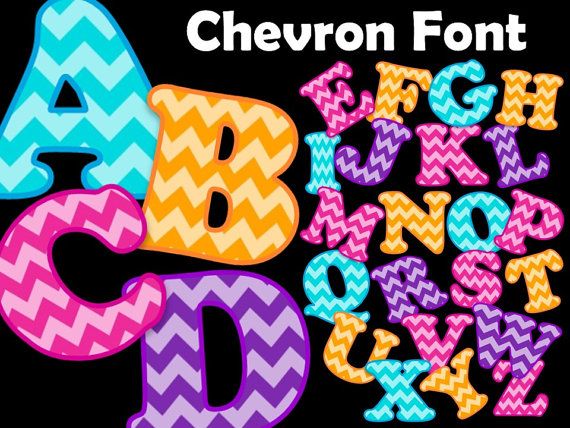 Chevron Pattern Letter Font