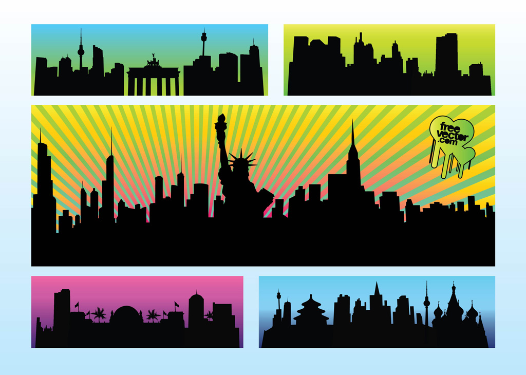 City Silhouette Vector Free