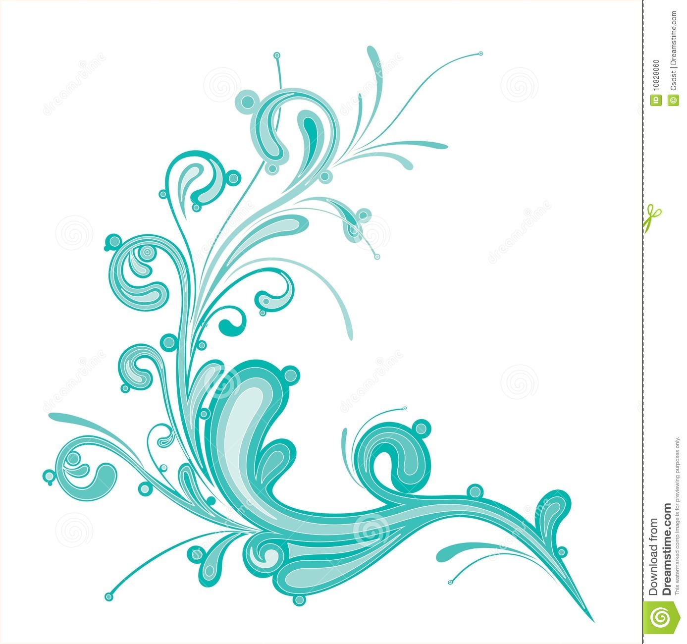 Color Flourish Clip Art