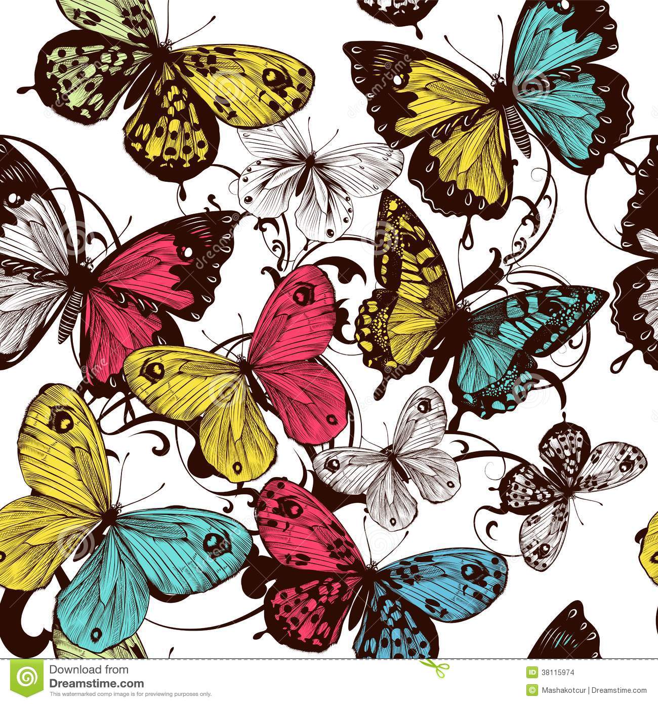 Colorful Butterfly Vector Wallpapers