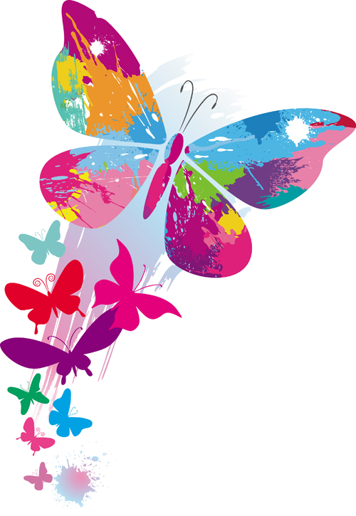 16 Photos of Vector Colorful Butterflies Wallpaper
