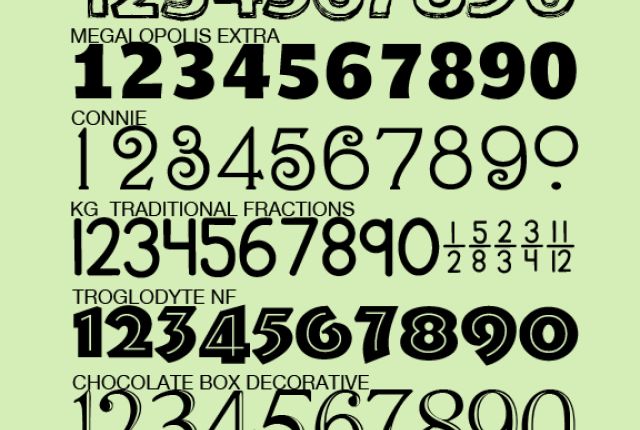 Cool Number Fonts Free