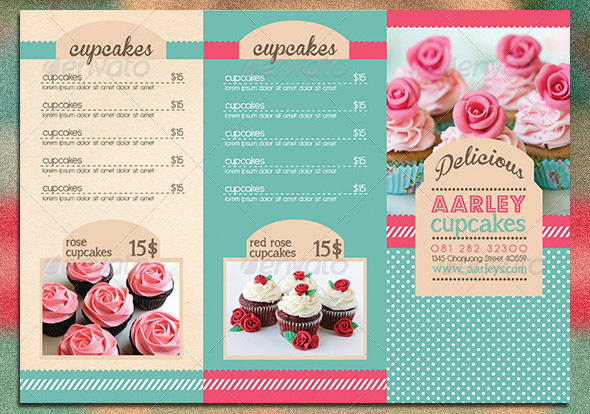 Cupcake Bakery Menu Template Cupcake Bakery Menu Template