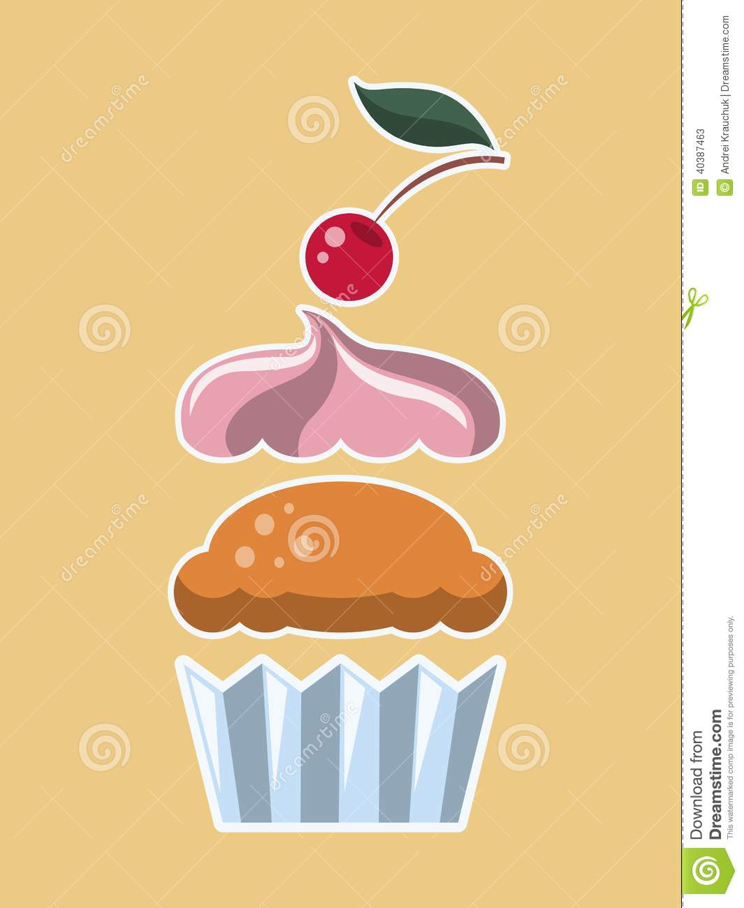 Cupcake Design Graphic Vector