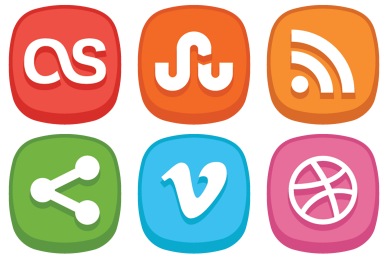 Cute Social Media Icons