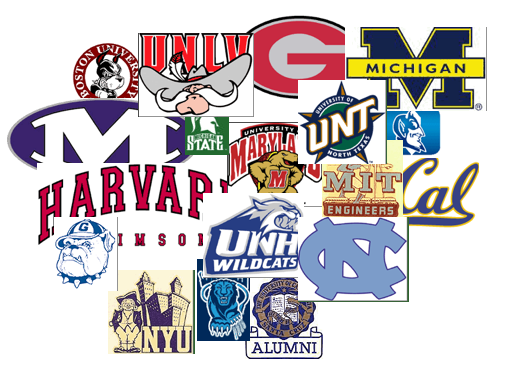 Different College Logo Collage