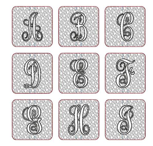 Embossed Embroidery Fonts
