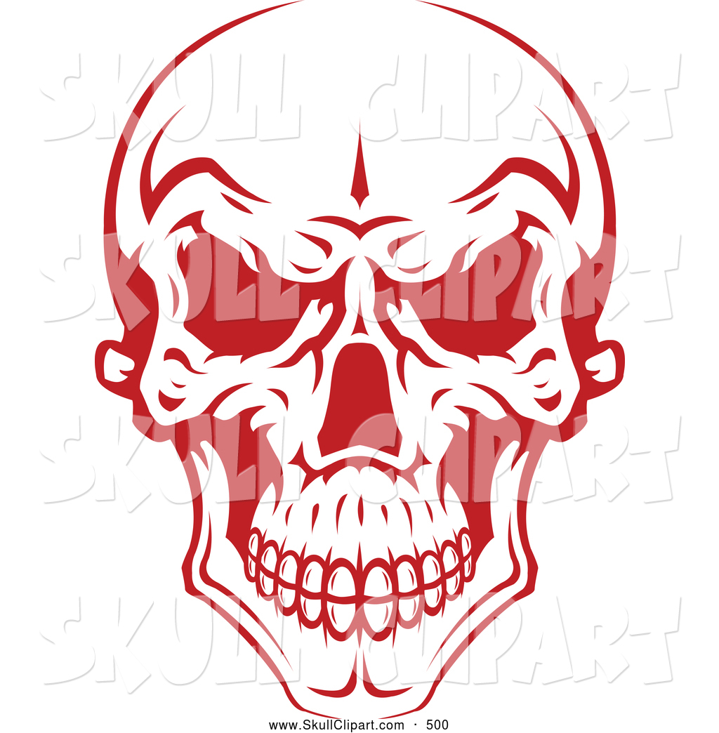 Evil Skull Vector Clip Art