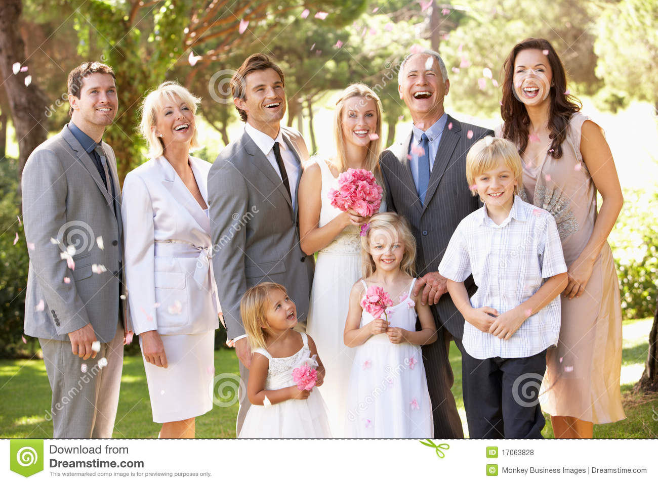 Family Group at Wedding