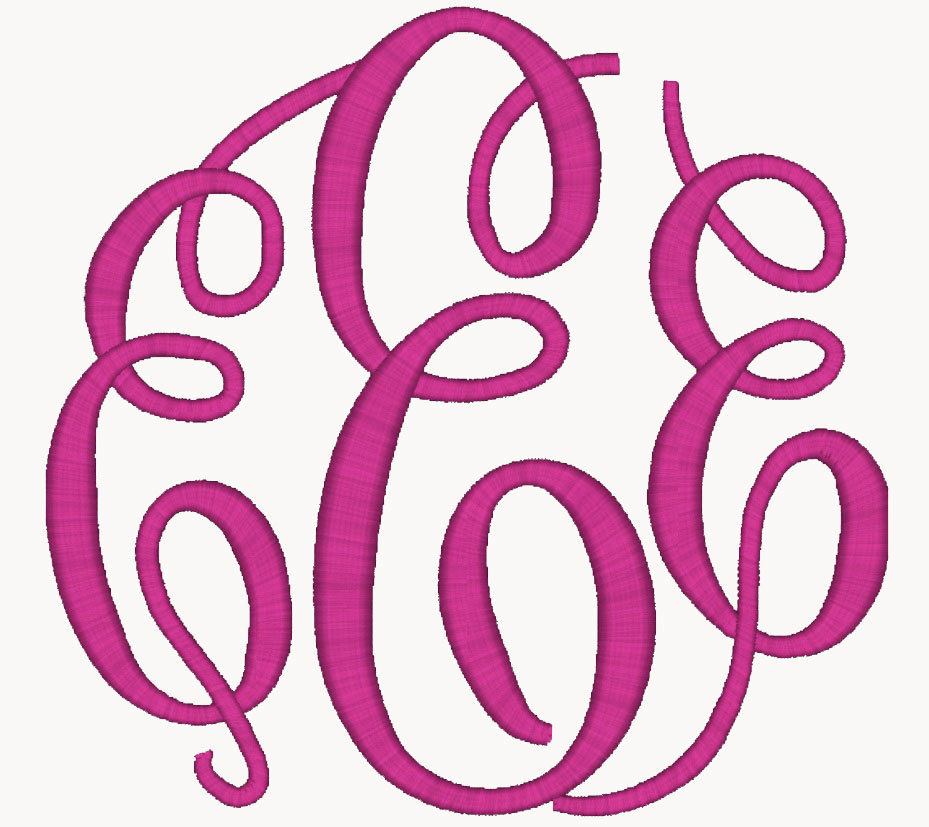 Fancy Circle Monogram Embroidery Font