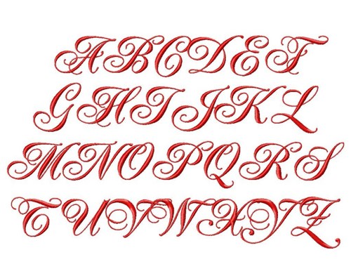 Fancy Script Embroidery Font