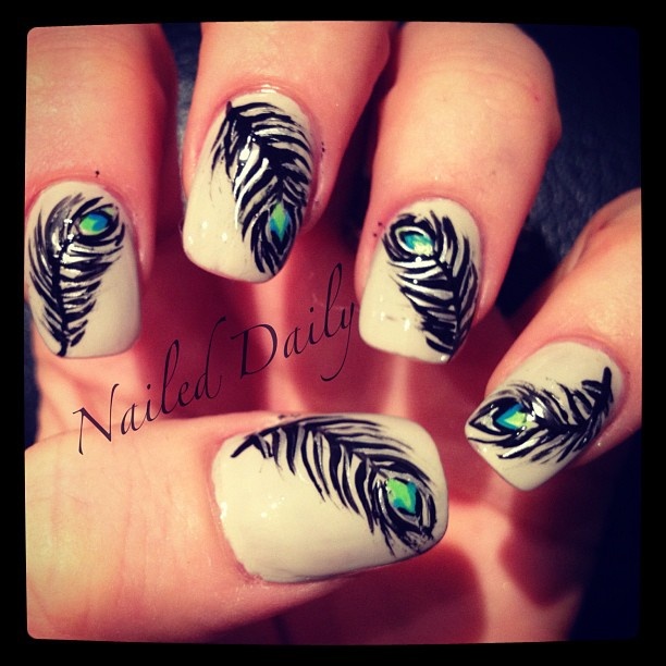 Feather Nail Design Feather Nail Design