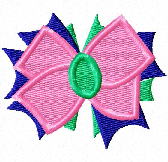 Fill Stitch Bow Embroidery Design