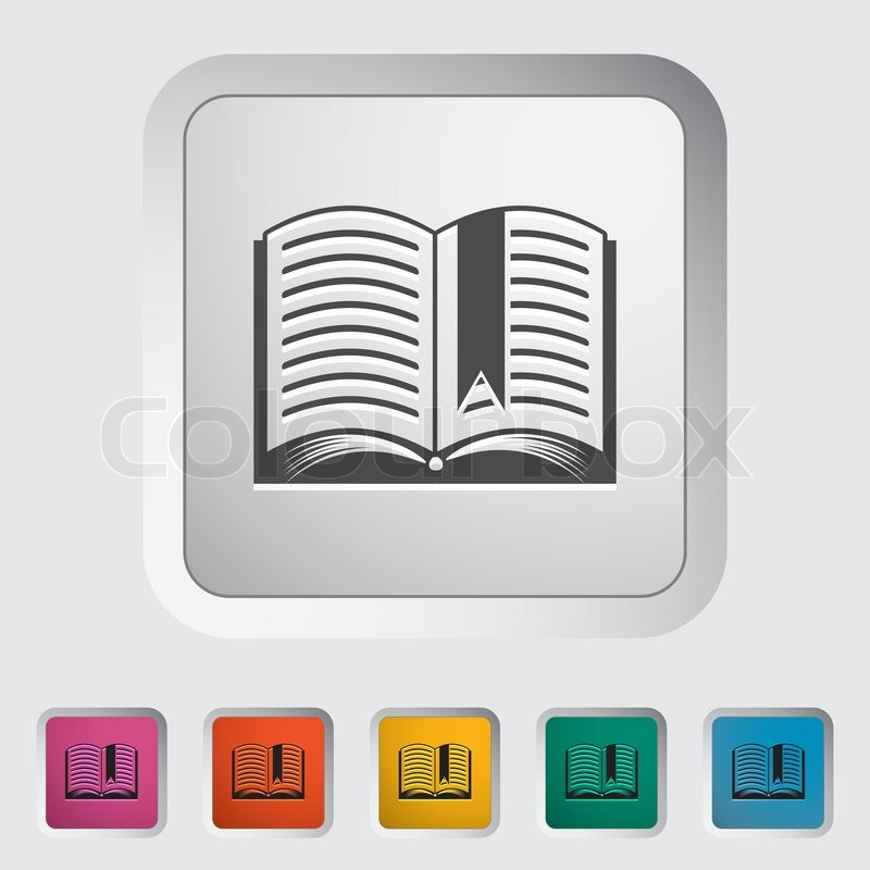 5 Flat Book Icon Vector Images
