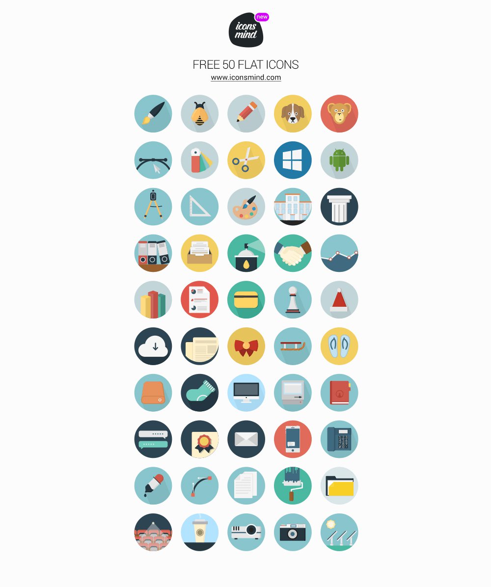 Flat Web Icons Free