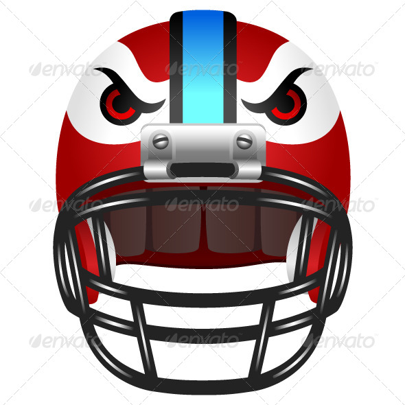 Football Helmet with Eyes