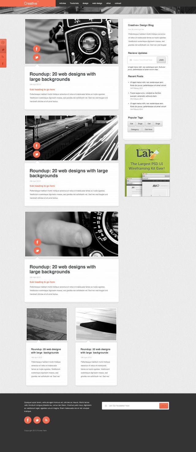 Free Blog Template Designs