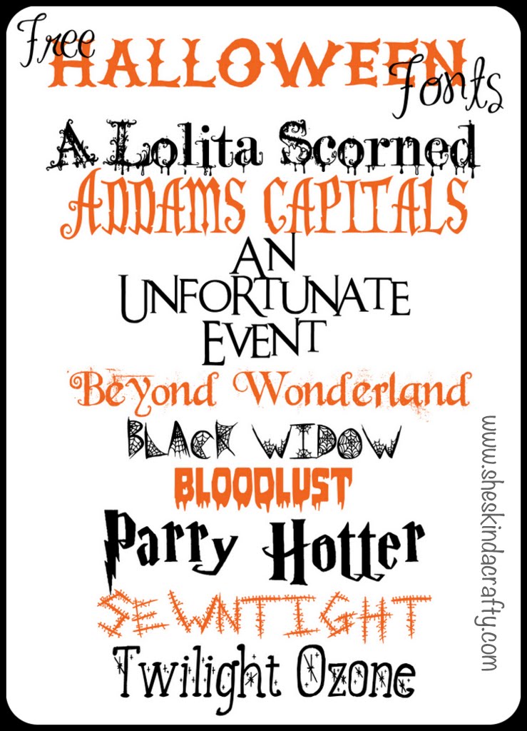 Free Halloween Fonts Free Halloween Fonts