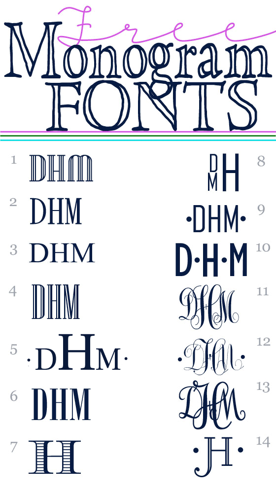 Free Monogram Fonts