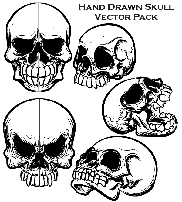 Free Skulls Vector Pack
