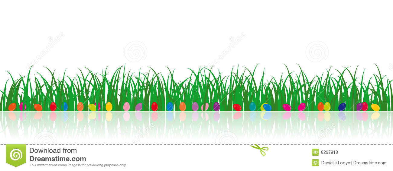 Free Vector Easter Eggs in Grass