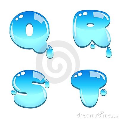Free Water Letters Font