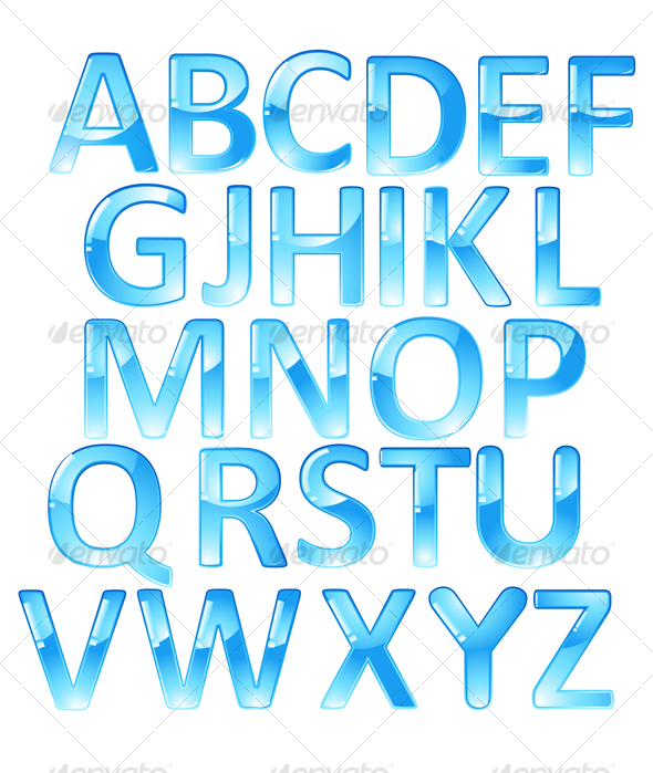 Frozen Letters Font Alphabet