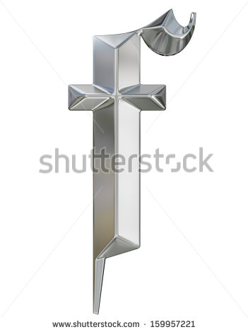 German Font Alphabet Letter F German Font Alphabet Letter F