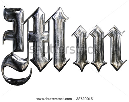 German Gothic Font Letter M German Gothic Font Letter M