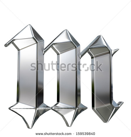 German Gothic Font Letter M German Gothic Font Letter M