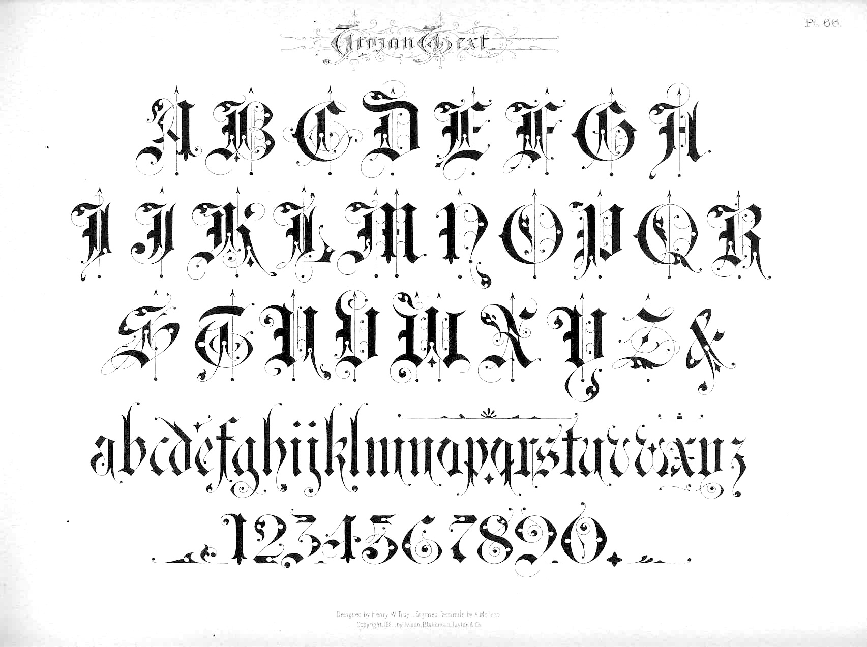 Gothic Calligraphy Font Alphabet Letters