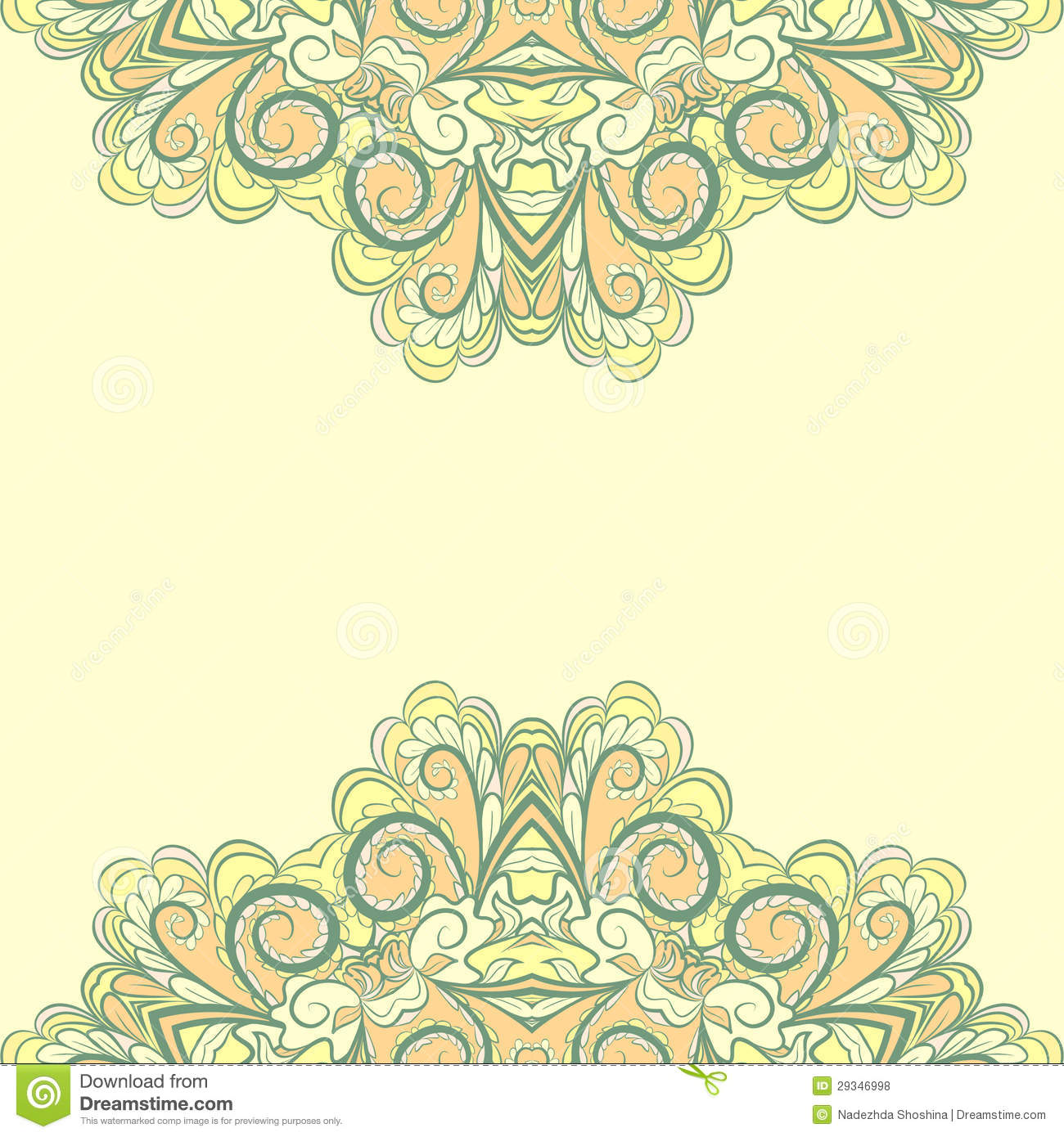 Green Abstract Border