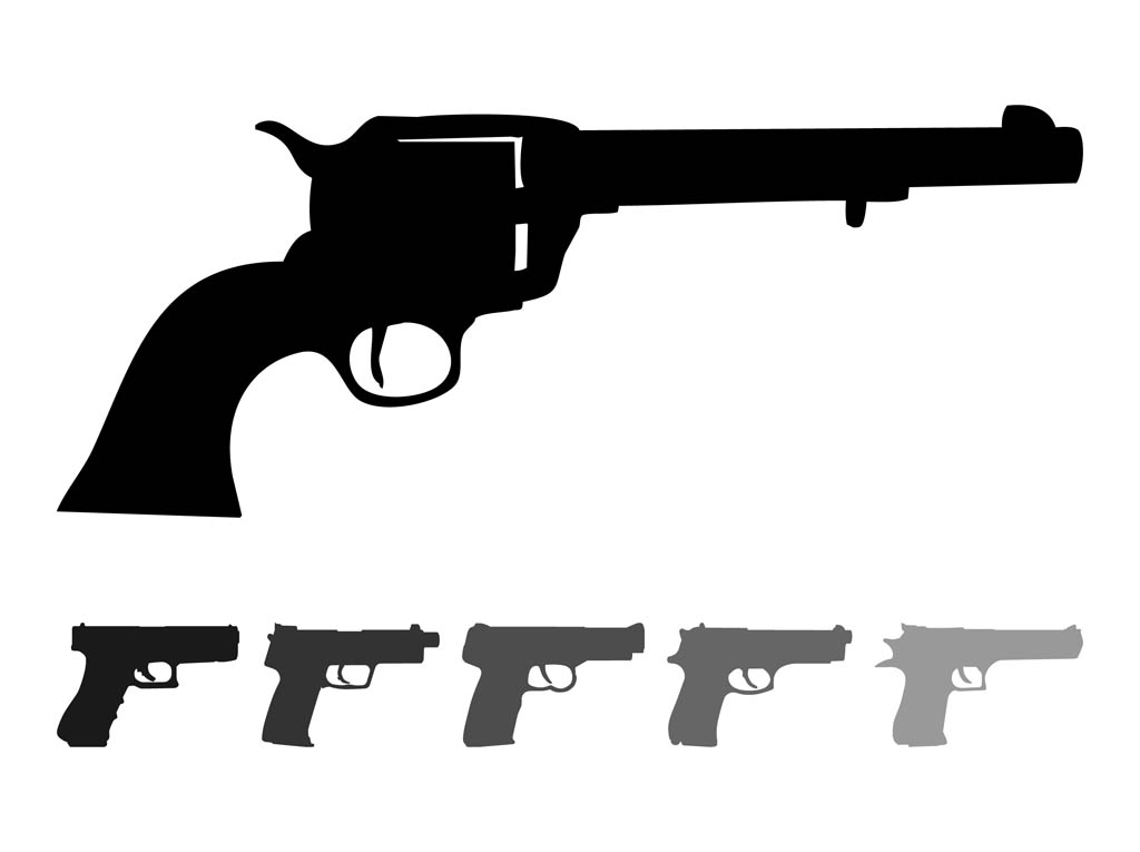 Handgun Silhouette Clip Art