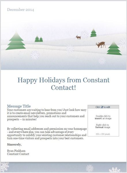 Happy Holiday Business Email Template