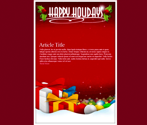 6 Happy Holidays Email Template Images