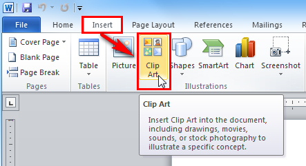 How to Insert Word into Clip Art