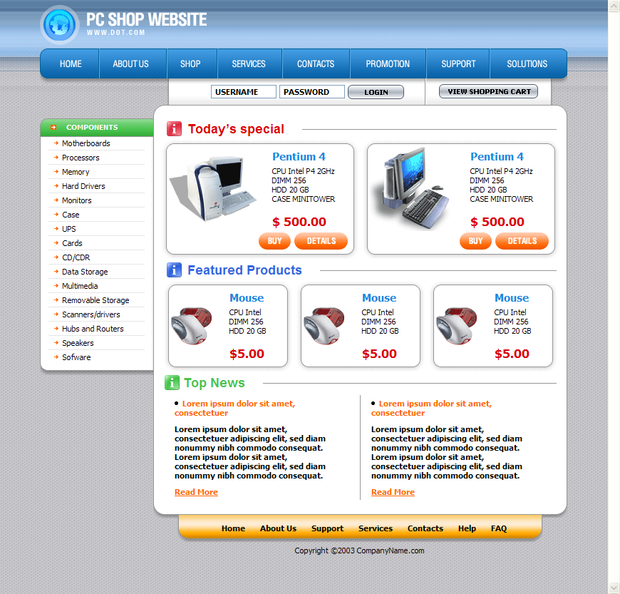 HTML Web Templates Free Download