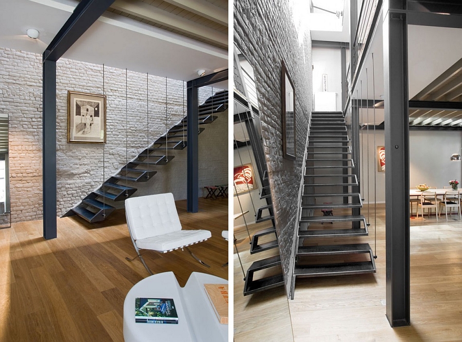 Industrial Metal Staircase Design