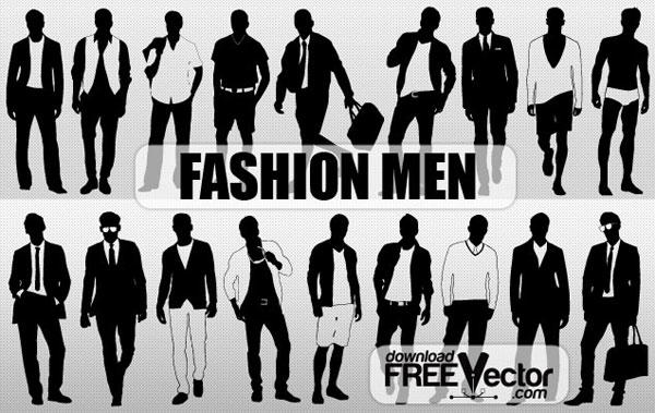 Men Fashion Silhouette Clip Art