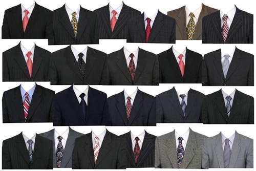 12 Photos of Men's Suit Template PSD Photoshop